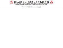 Tablet Screenshot of blacklistalert.org